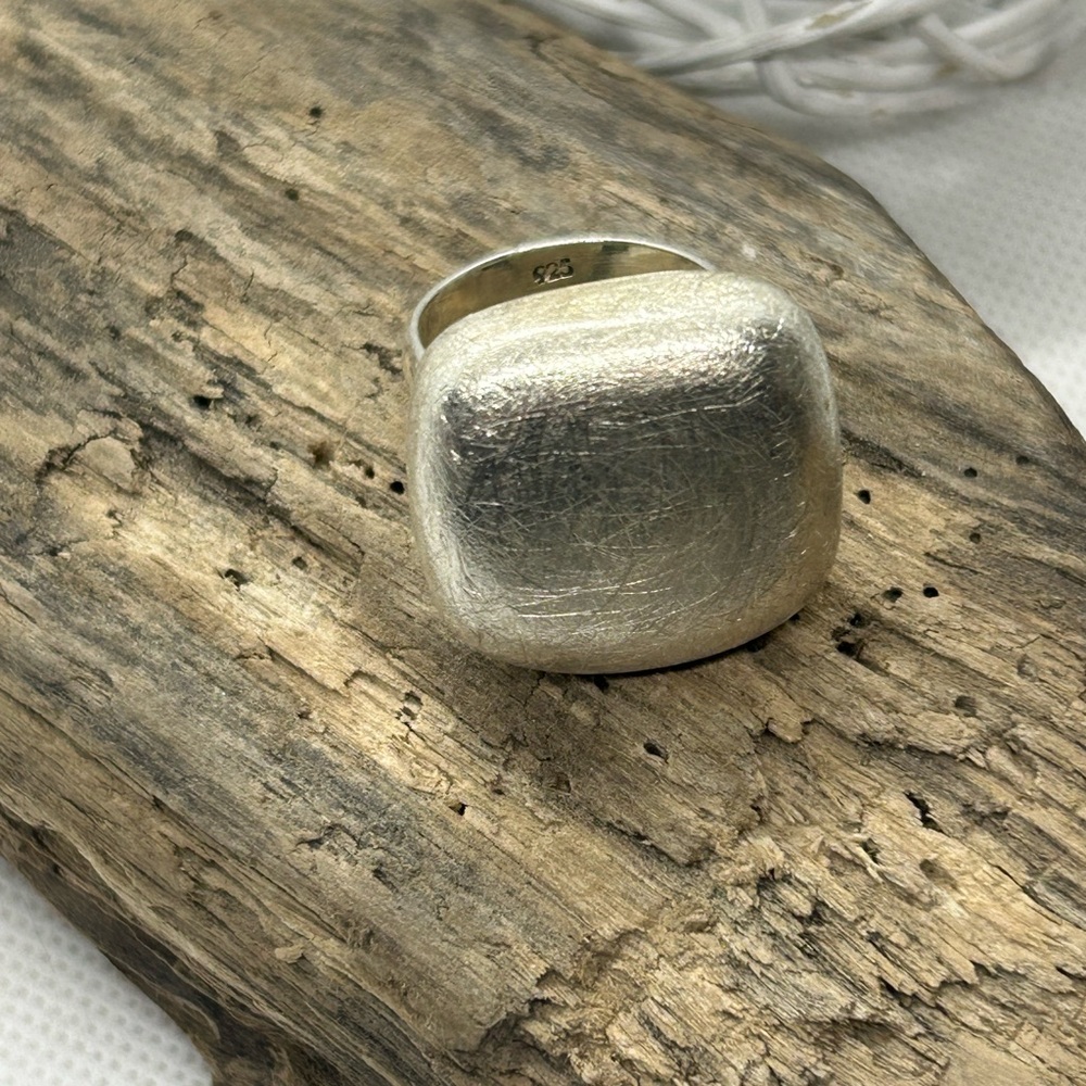 Sterling Silver Square Statement Ring - image 5